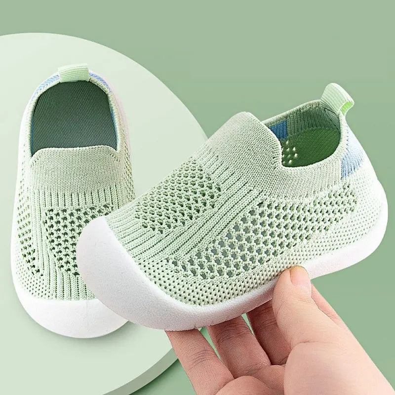 Baby Shoes Anti-slip Breathable Infant Crib Floor Socks with Soft Rubber Sole
