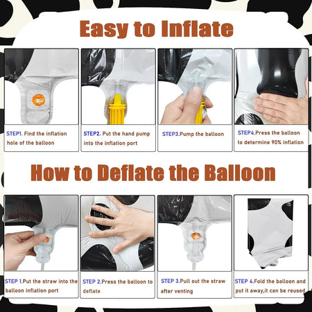 40-Inch Cow Print Number Balloon for Kids' Birthday and Party Decor