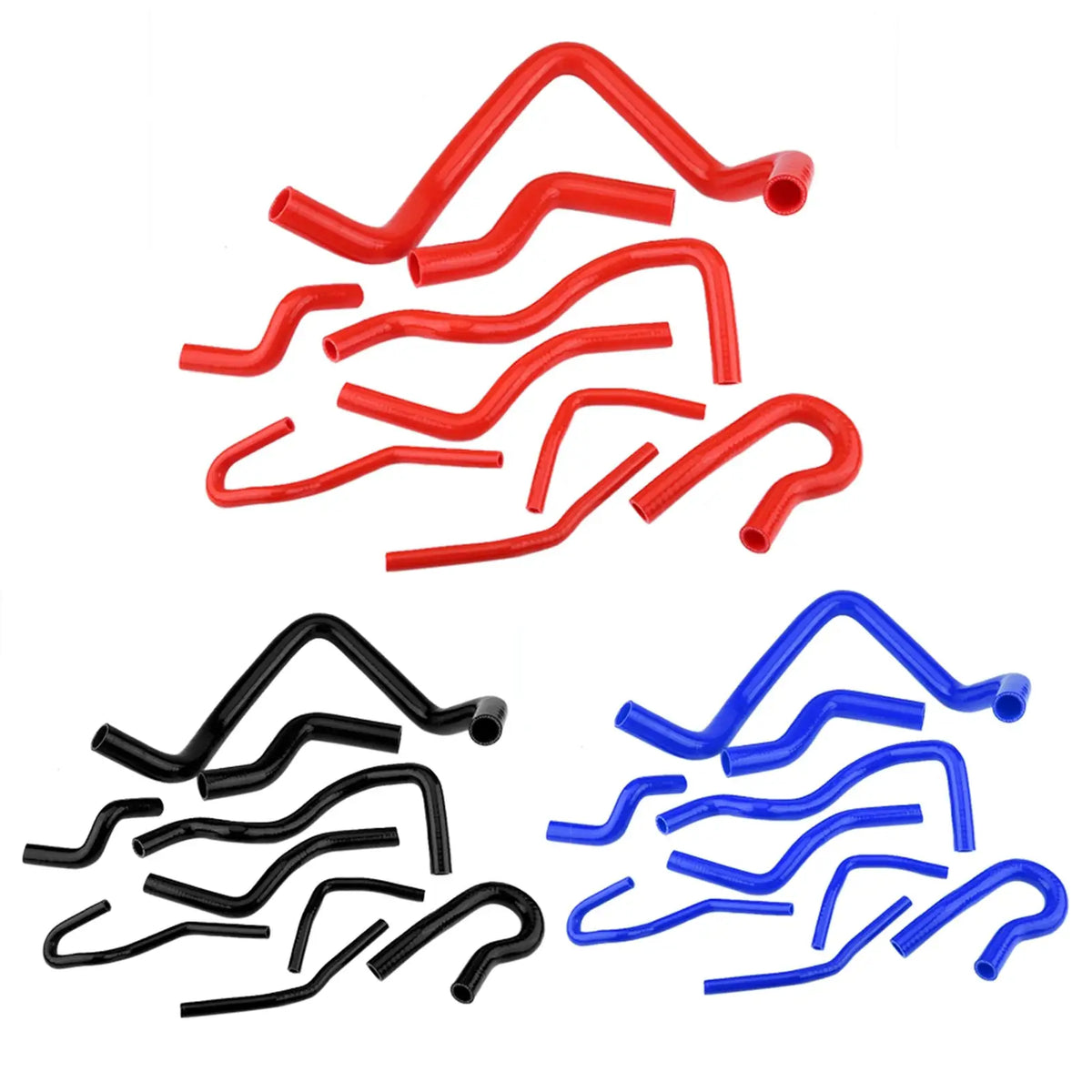 9pcs Red Silicone Auto Radiator Hose Kit for Civic D15 D16 SOHC EG/EK 1992‑2000 by InterCyprus Trading Ltd