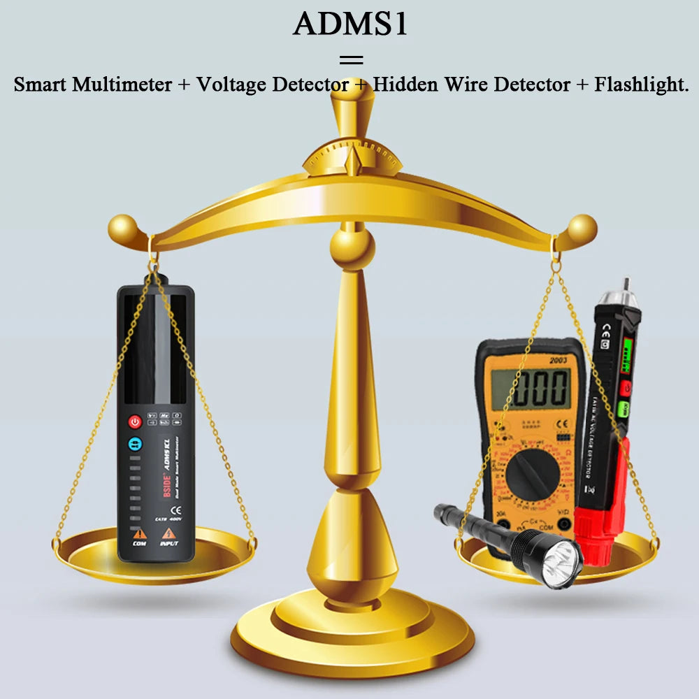 BSIDE LCD Voltage Detector &ndash; Non-Contact Voltage Testing with Sound and LED Alert