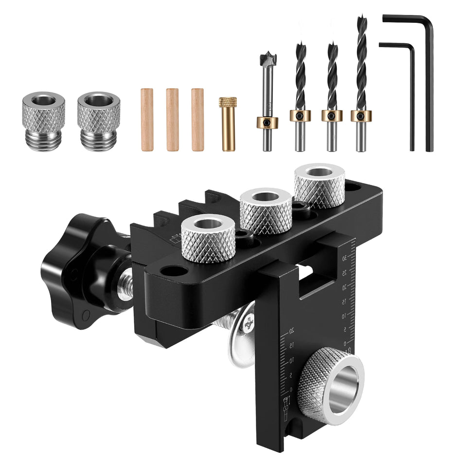 Set de ghidare pentru burghiu cu dibluri ajustabile 8 10 15 mm