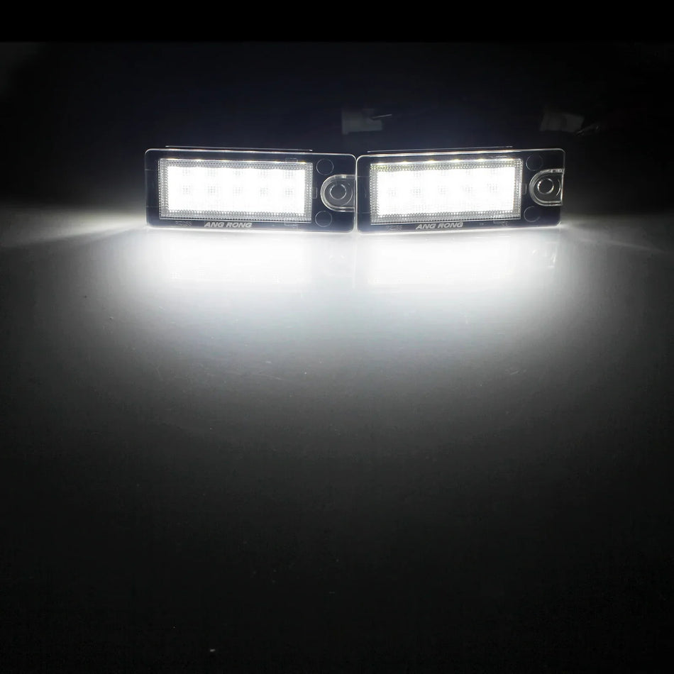 Rekisterikilven valot Volvo S60 S80, 2x LED, 18-SMD Xenon valkoinen, Canbus, takavalon päivitys