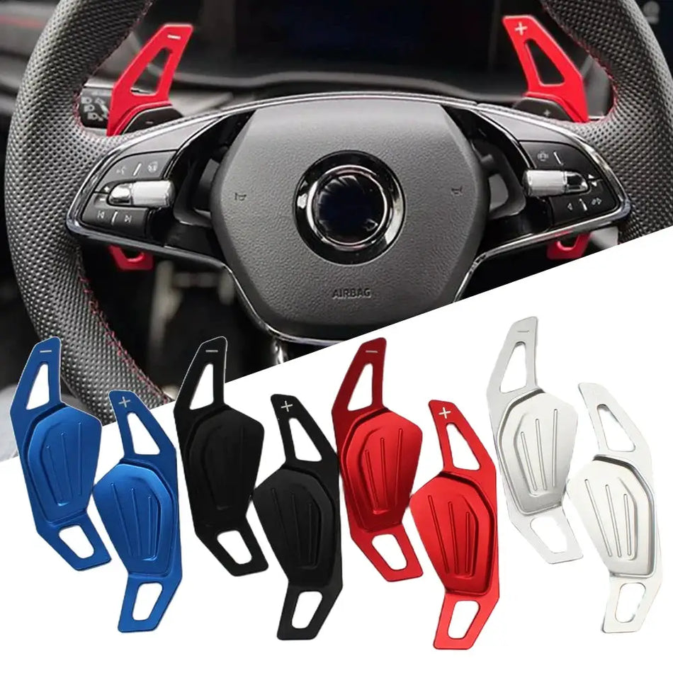 Shift Paddle Covers CNC Aluminum For Skoda Octavia Enyaq Karoq Kodiaq by InterCyprus Trading Ltd