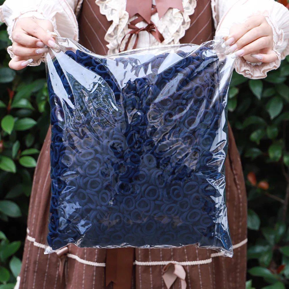 50PCS Colourful Nylon Elastic Hair Ties for Girls and Babies 1