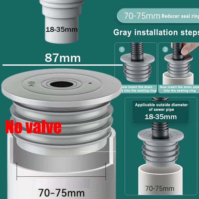 Silicone Sewer Seal Ring No valve 70-75mm