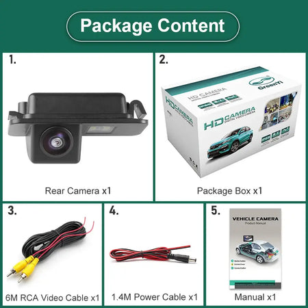 CCD AHD 1080P Night Vision Car License Plate Light Rear View Camera For Ford Focus Hatchback Fiesta Mondeo S-MAX 2008-2014 by InterCyprus Trading Ltd