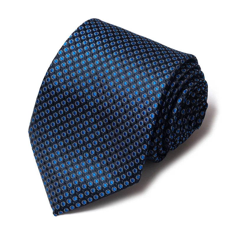 Fashion Blue Stripe Print Necktie for Men 12615-258