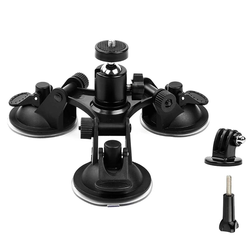 Suction Cup Camera Car Mount for GoPro, DJI Osmo &amp; Smartphones kit 3 / CHINA
