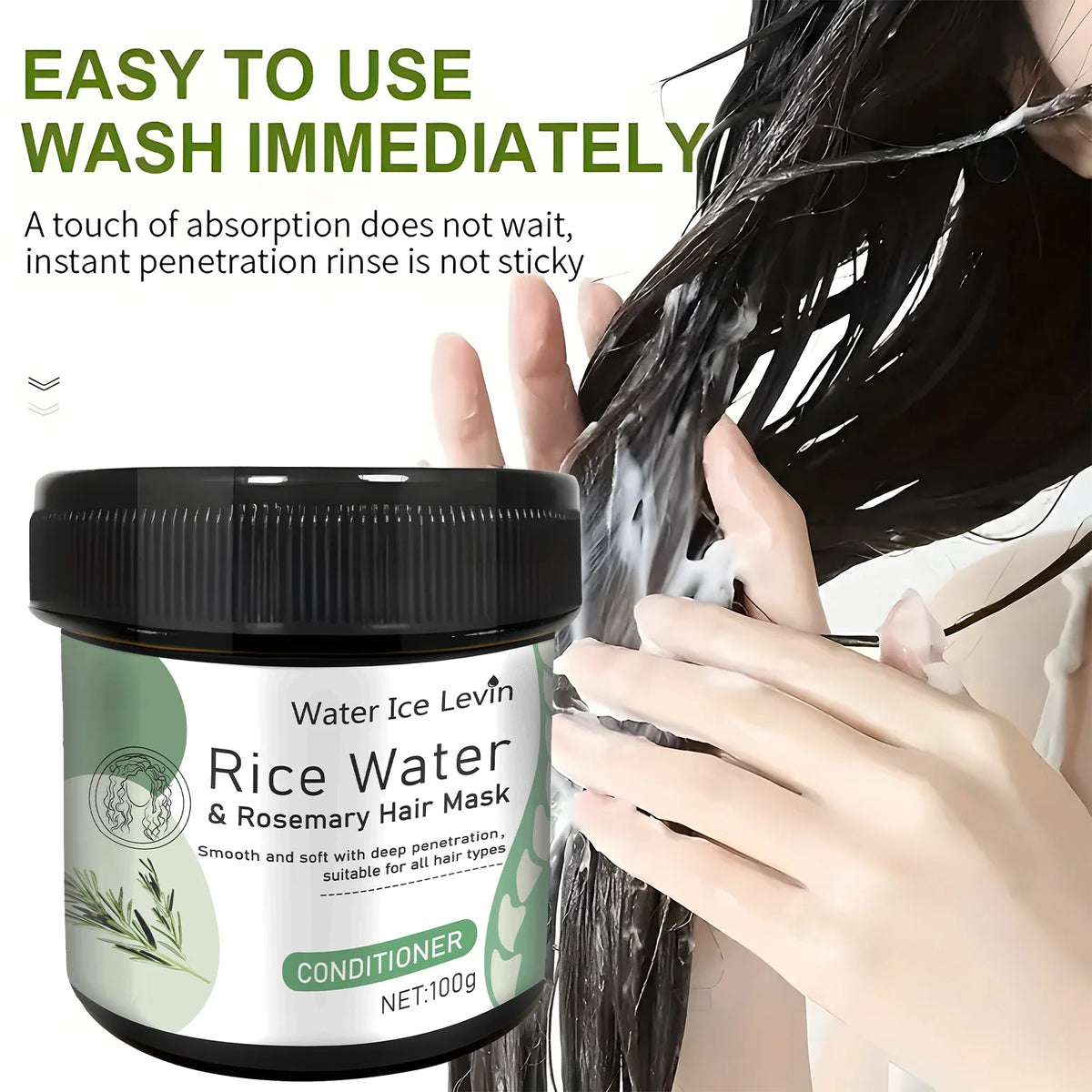 Rice Water Hair Mask &ndash; Damage Repair and Frizz Control