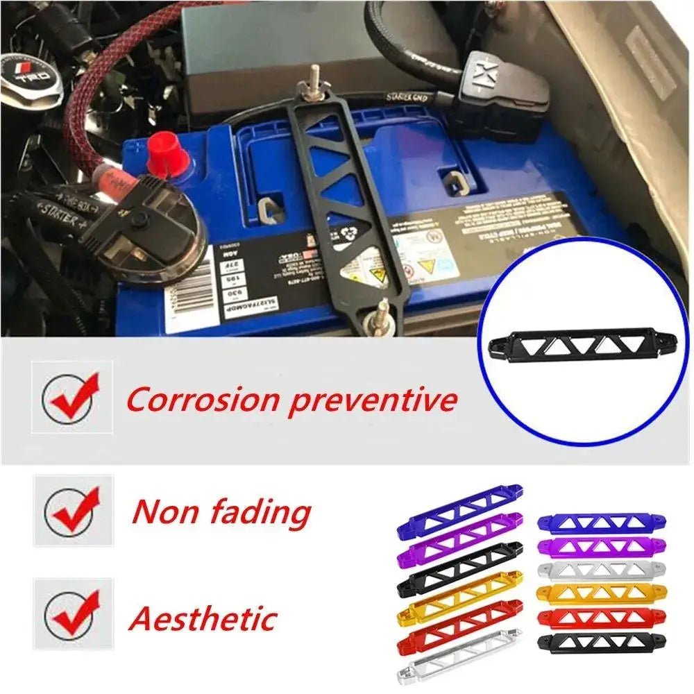 Universal Aluminum Auto Battery Tie Down Mount Holder Bracket Brace Bar For Honda Civic EK EG Group 21 22R 26R 27H 140R by InterCyprus Trading Ltd