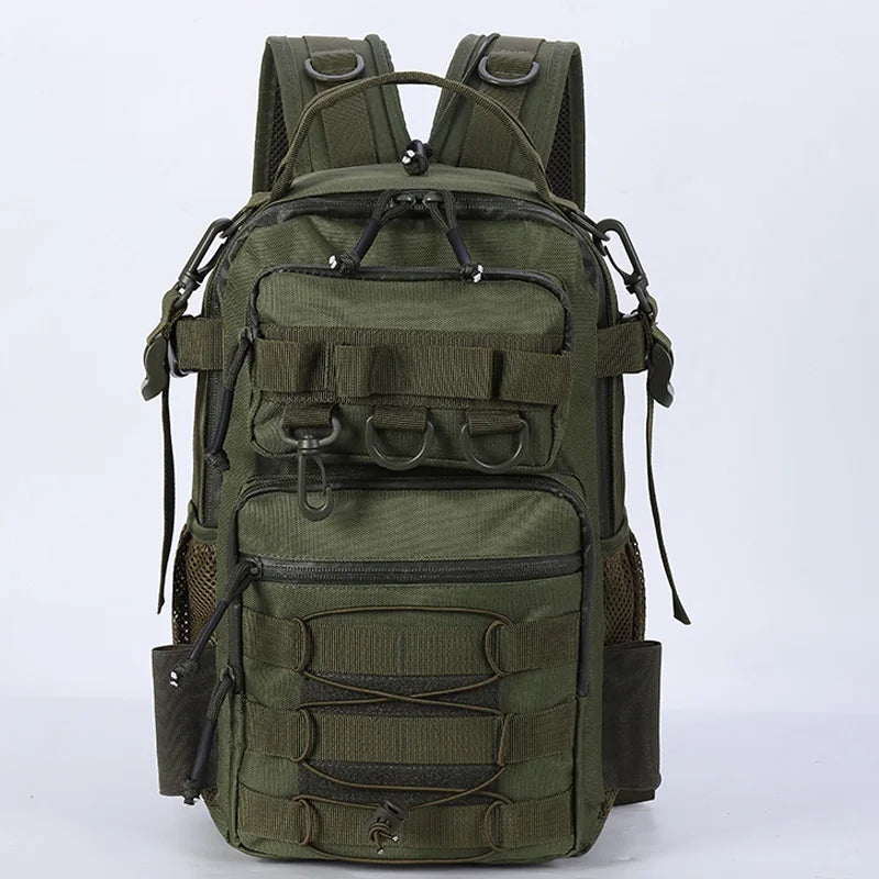 Lura Climbing Bag &ndash; Molle System for Tackle and Rod Holder Green