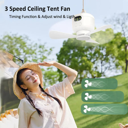 Cooskr Ceiling Fan &ndash; Powerful Rechargeable Air Circulator with Remote Control