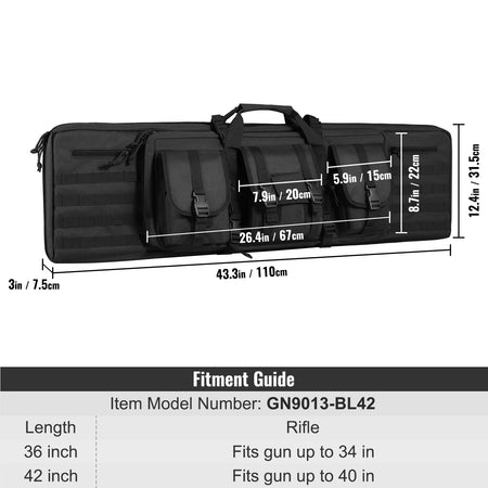 SucceBuy Rifle Bag 36 to 42 Inch - Lockable Zipper