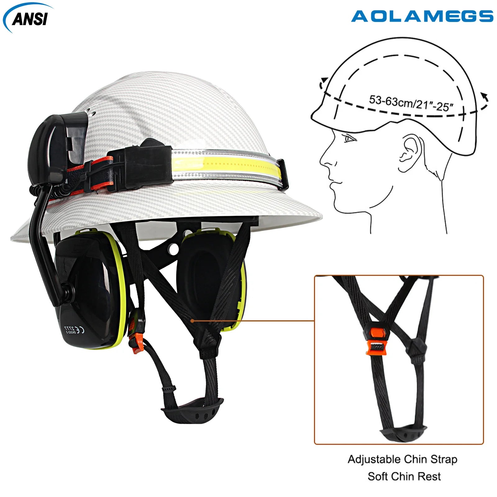 CE Full-Brim Hard Hat - Lightweight Safety Headgear