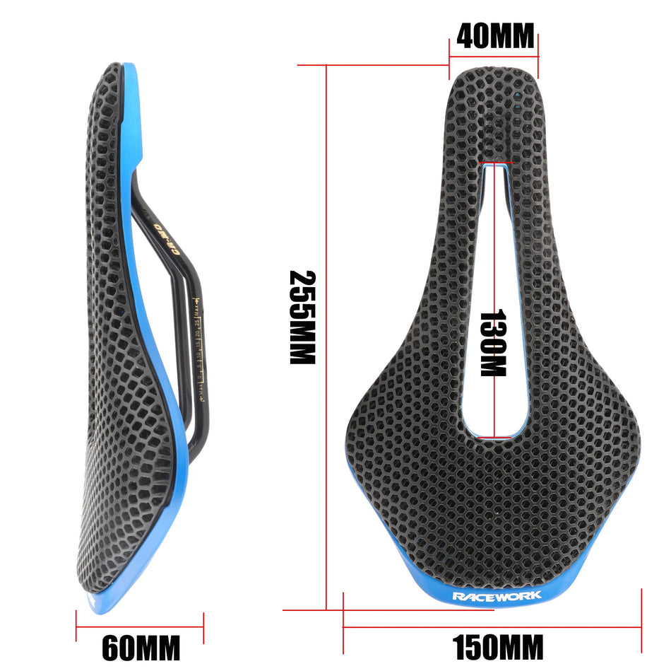3D Printed Honeycomb MTB Seat Cushion for Mountain Bikes, Comfortable Saddle Pad