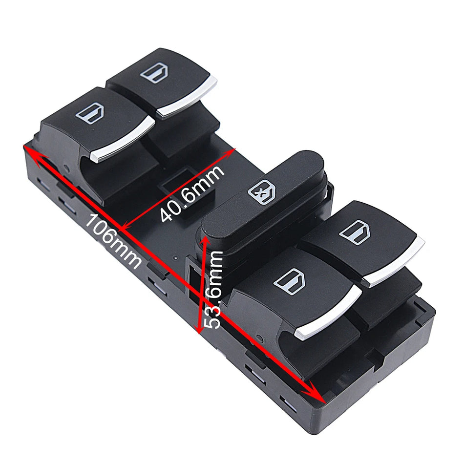 Hlavní spínač elektrických oken VW pro Jetta, Golf GTI MK5 MK6, Tiguan