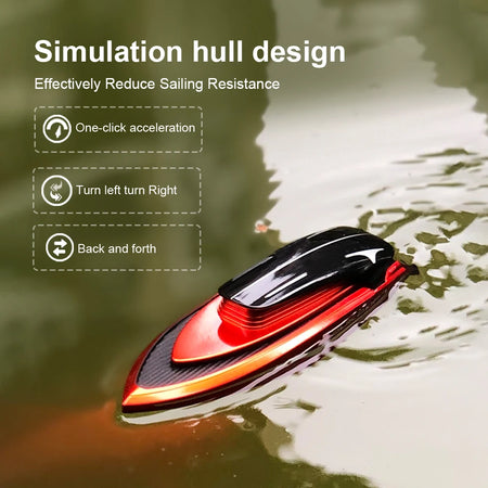 High-Speed Mini RC Racing Boat for Kids - 2.4GHz Remote Control