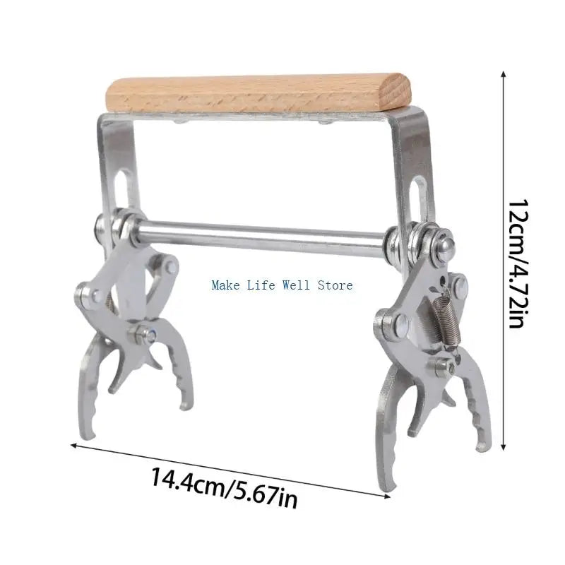 Ergonomic Hives Frame Holder &ndash; Stainless Steel And Hardwood