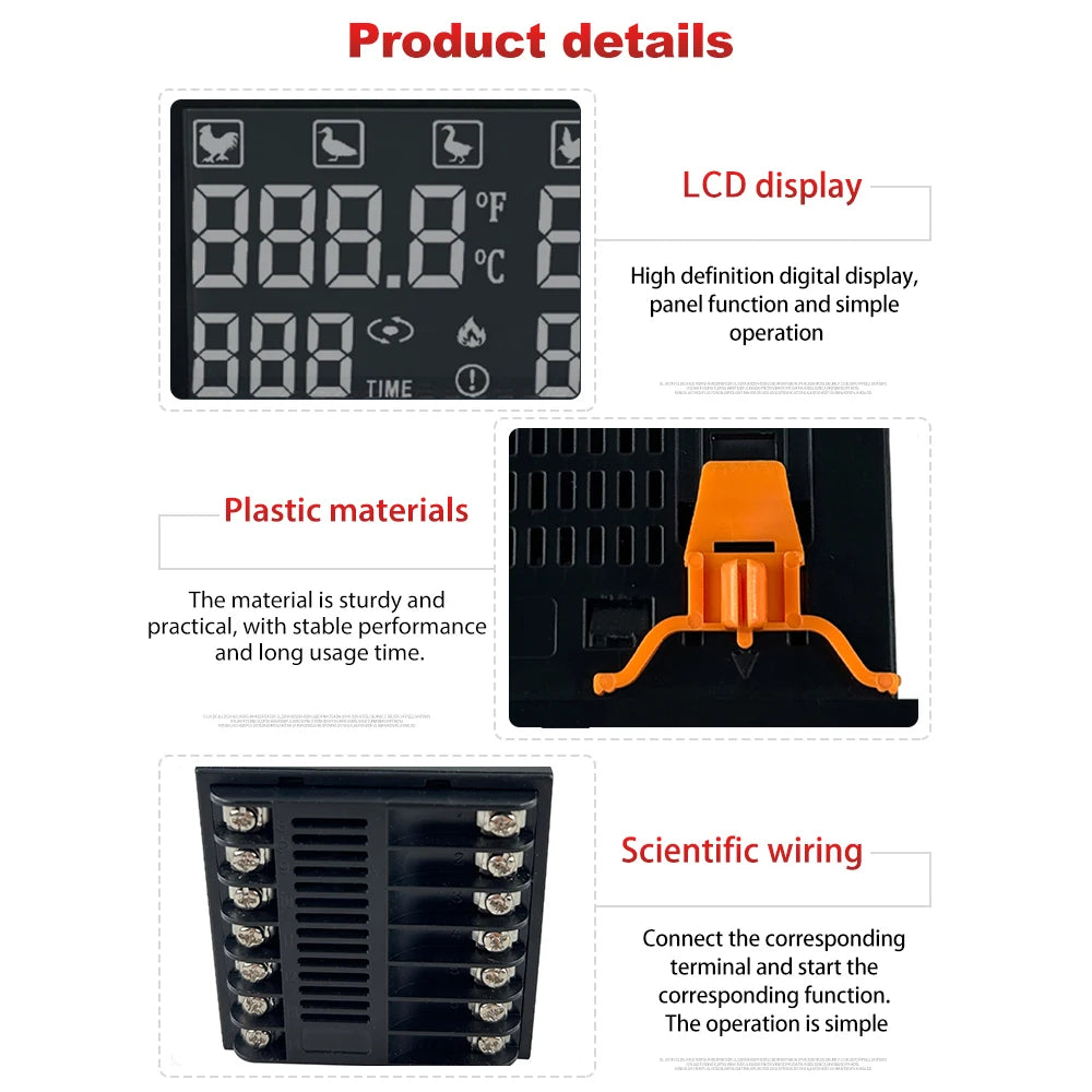 HT-12 LCD Egg Incubator Controller &ndash; Thermostat Hygrostat