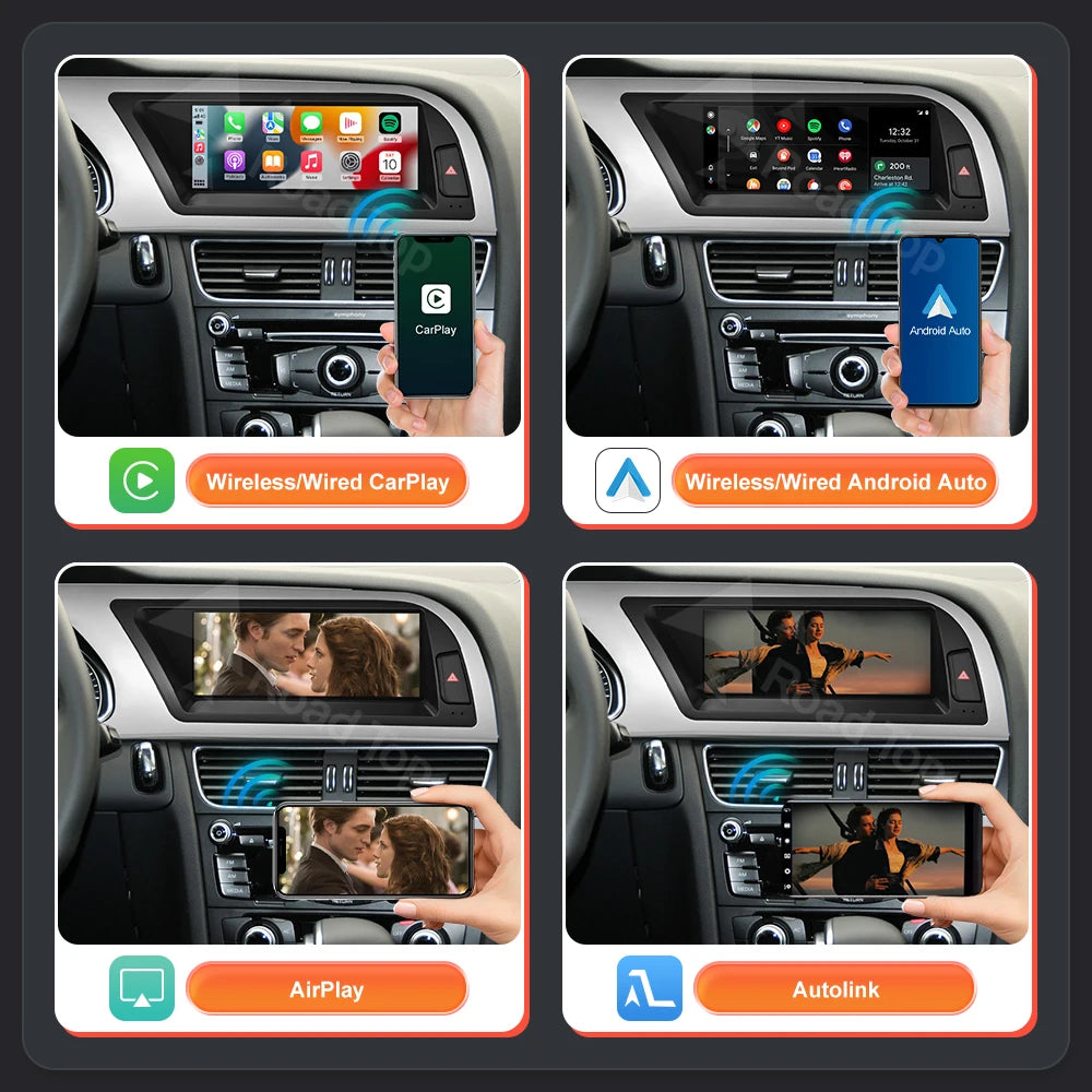 RoadTop 1920x720 Wireless CarPlay &ndash; Airplay Mirror Link