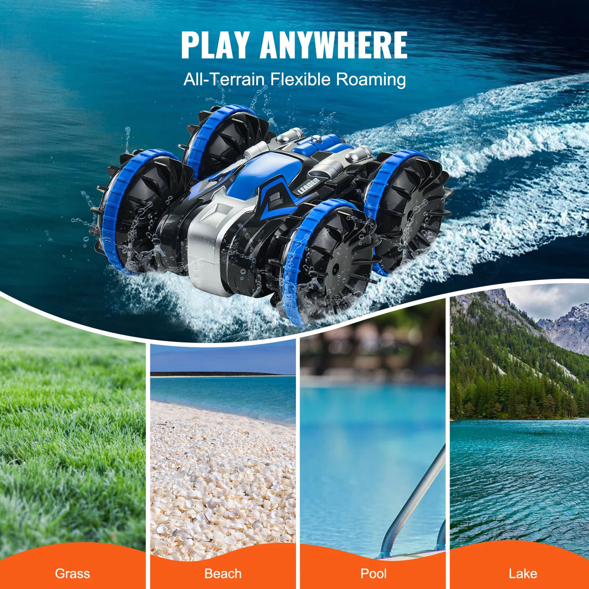 SucceBuy Amphibious RC Car Boat - 360 Degree Rotating Stunt