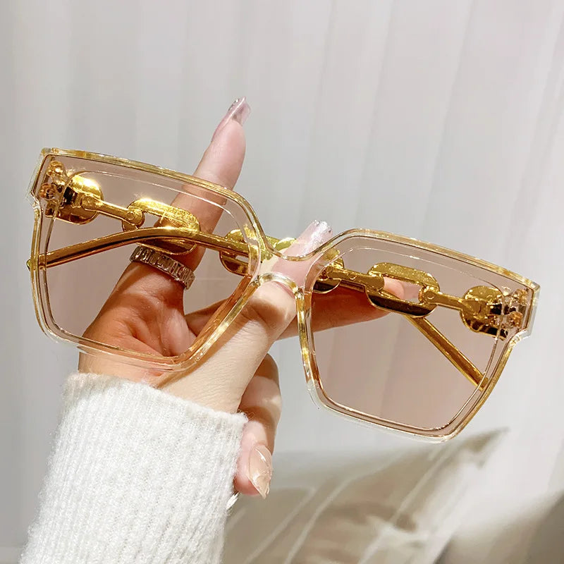 2025 Women Rectangle Vintage Sunglasses &ndash; Retro Cat Eye Tea