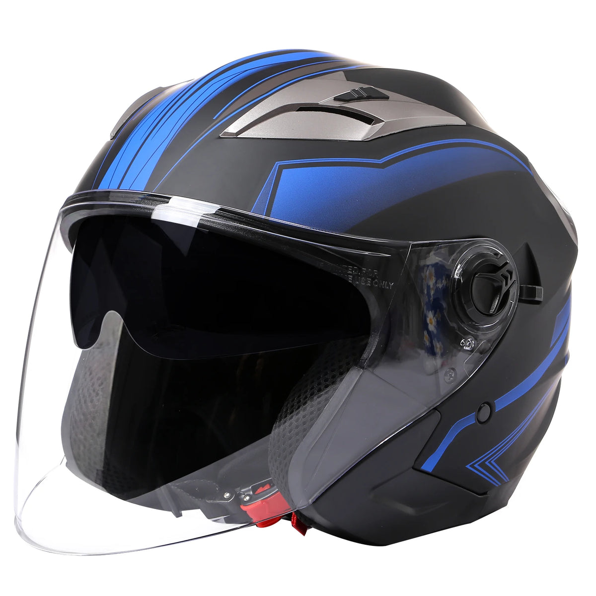 BLD DOT Approved Open Face Motorcycle Helmet - Unisex Stylish Safety Gear 2 / CHINA / XL