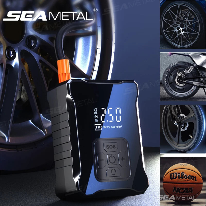 SEAMETAL Wireless Car Air Pump 4000mAh
