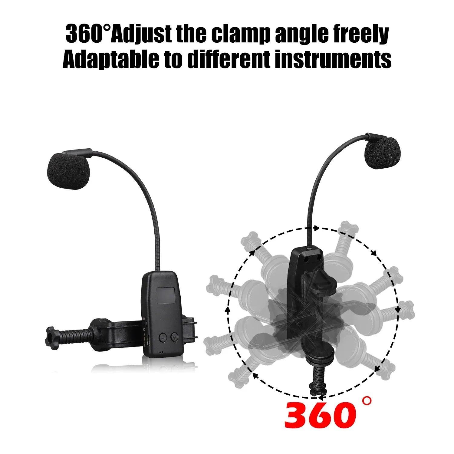 Savetek 2.4G Wireless Instrument Mic System &ndash; Long Range 50m