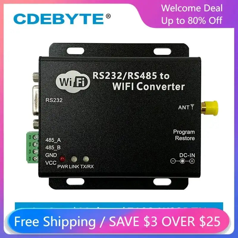 CC3200 2.4GHz RS232 RS485 WiFi Serial Server 20dBm Module Default Title