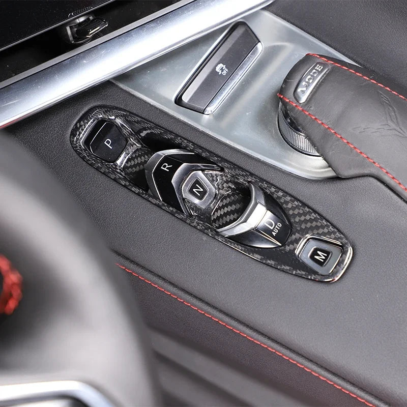 Chevrolet Corvette C8 Capac Real din Fibră de Carbon pentru Schimbătorul de Viteze