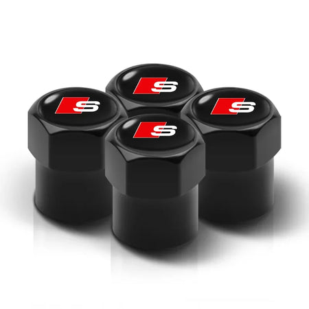 Audi S Line Tire Valve Caps 4Pcs &ndash; Easy Bolt In Fit B-S