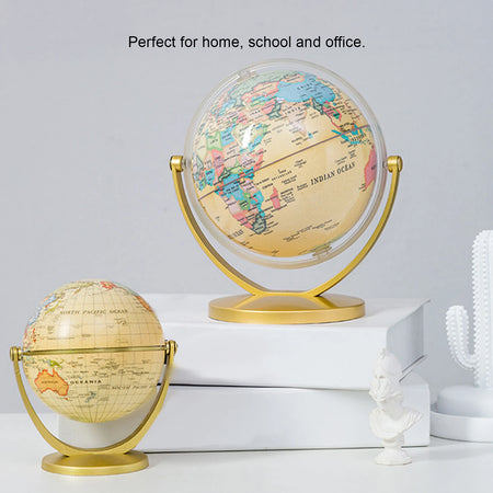 Mini World Map Globe English Edition &ndash; Rotating Globe