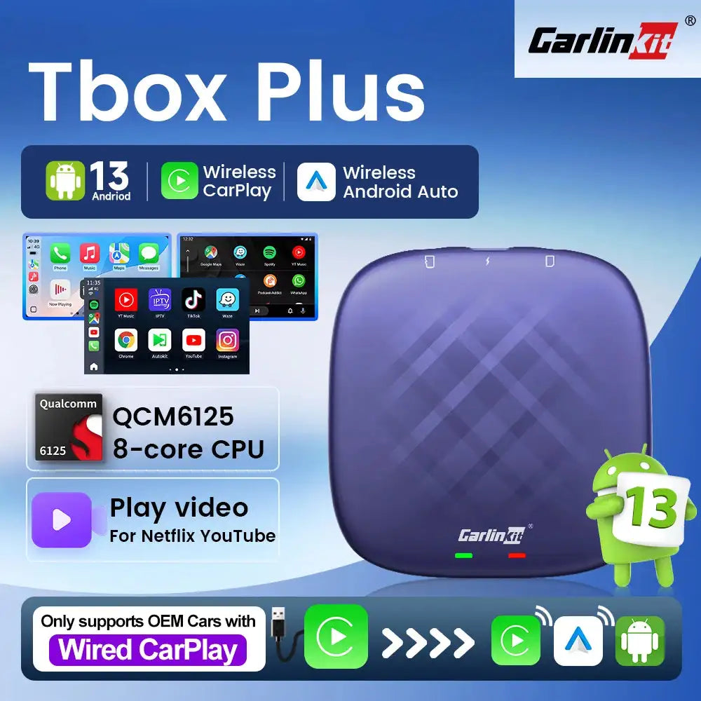 Carlinkit Plus Android 13 AI Box Wireless CarPlay Receiver