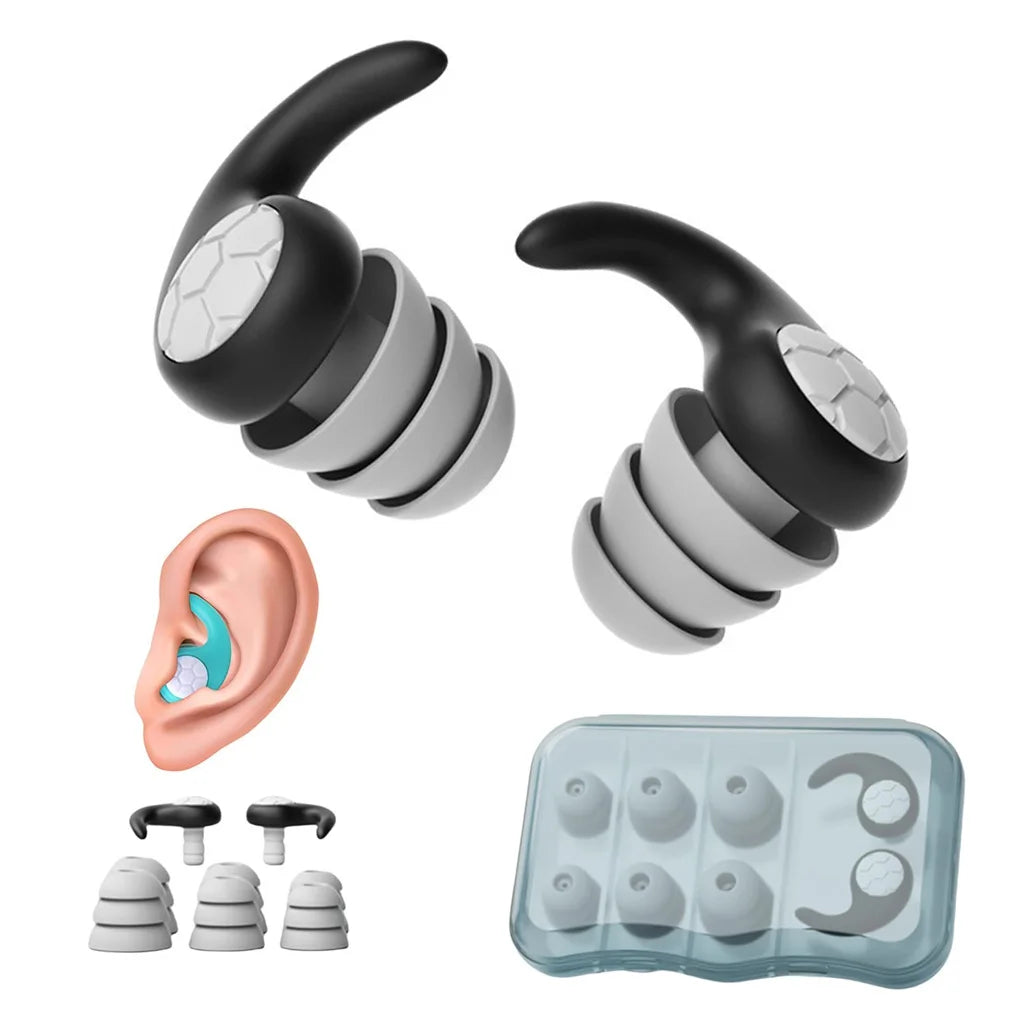 Silicone Earplugs Set for Sleeping, Swimming &amp; Noise Reduction