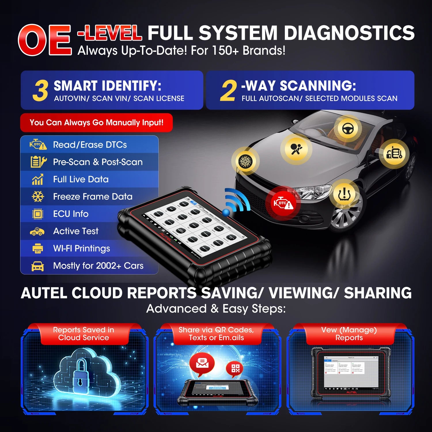 Autel MaxiCOM MK900-BT Diagnostic Scanner &ndash; Wireless DoIP