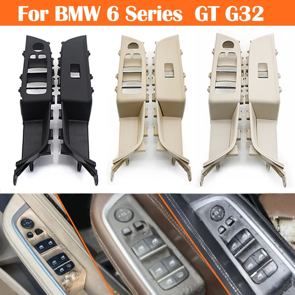 Door Handle Panel and Front Window Switch Cover for BMW 6 Series GT G32 PC ABS Interior Trim