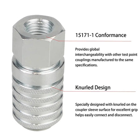 PD242 Series PD Steel Test Port and Diagnostic Equipment Quick Coupler with Female Thread 1/4"-18 NPTF, 1/8" Body Size by InterCyprus Trading Ltd