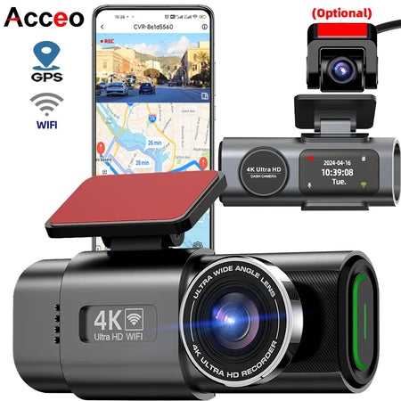 Dash Cam 4K UHD Car Camera DVR &ndash; Night Vision With GPS