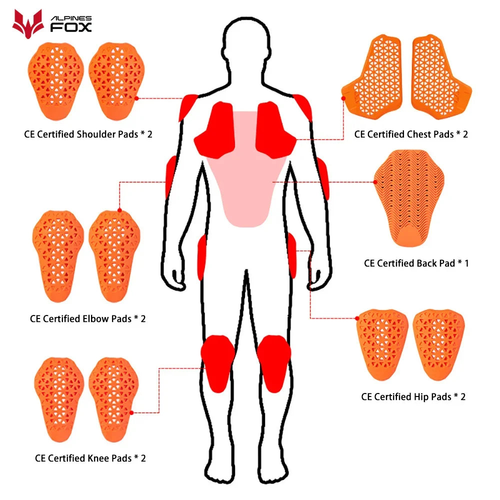 Universal Built-In Back Protector - CE Certified Motocross