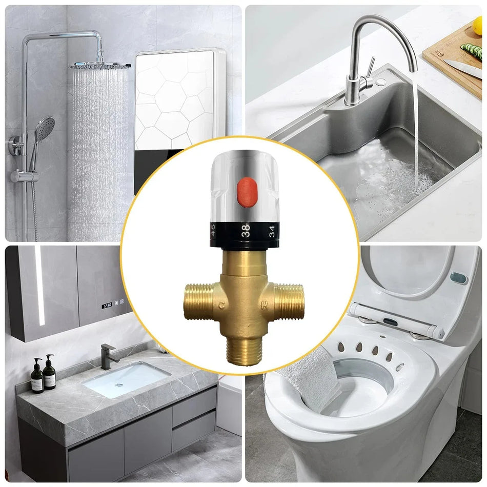 Brass Thermostatic Shower Mixer – Auto Temp Control