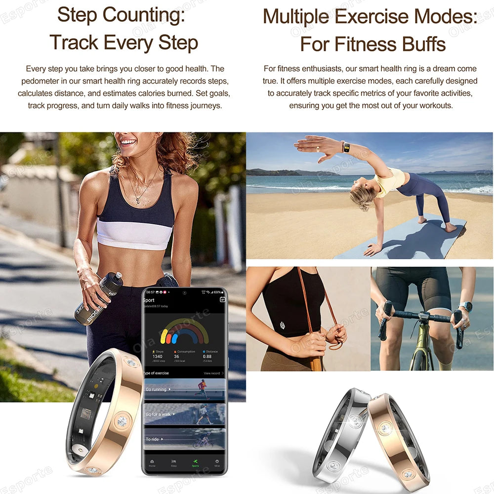 Xiaomi Smart Ring: Heart Rate &amp; Stress Monitor, IP68 Waterproof