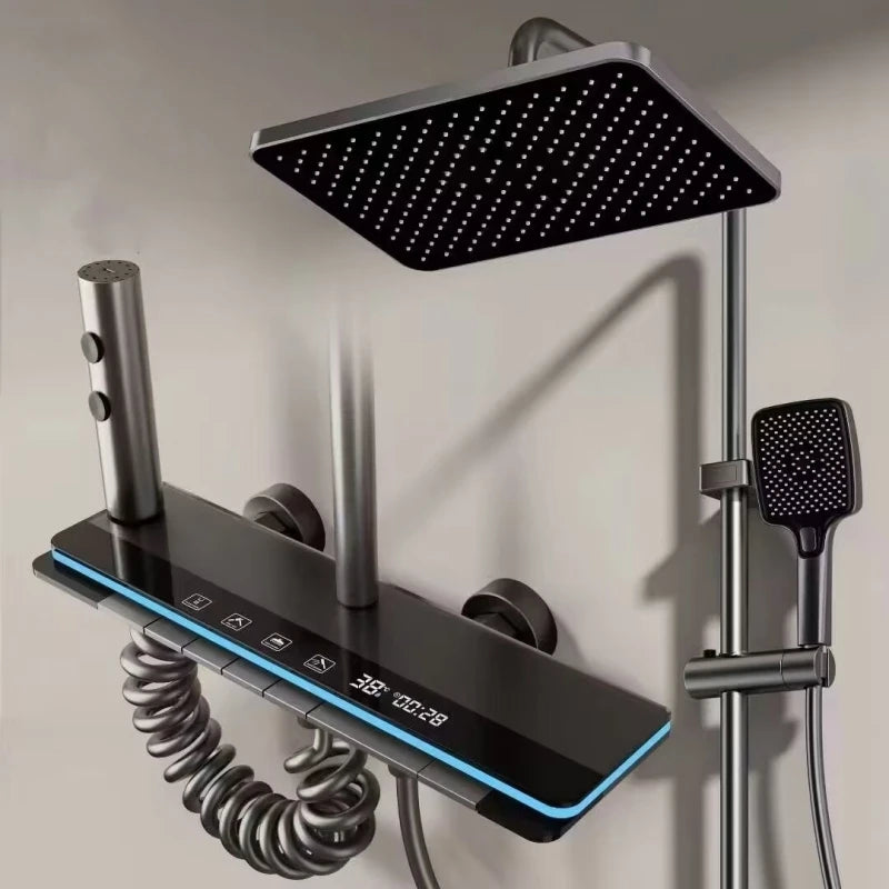 Digital Display Shower Set System – Ambient Light Feature