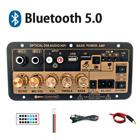 Bluetooth Audio Amplifier Board 100W &ndash; MP3 Playback EU Plug