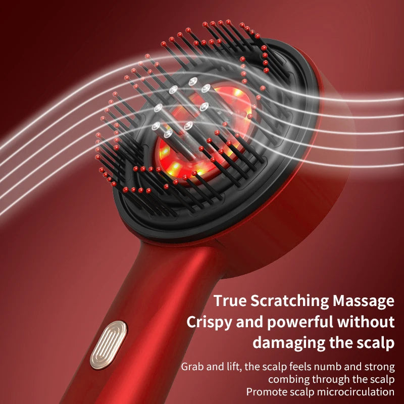 3-in-1 Electric Massage Comb with Red Light Therapy for Hair Growth
