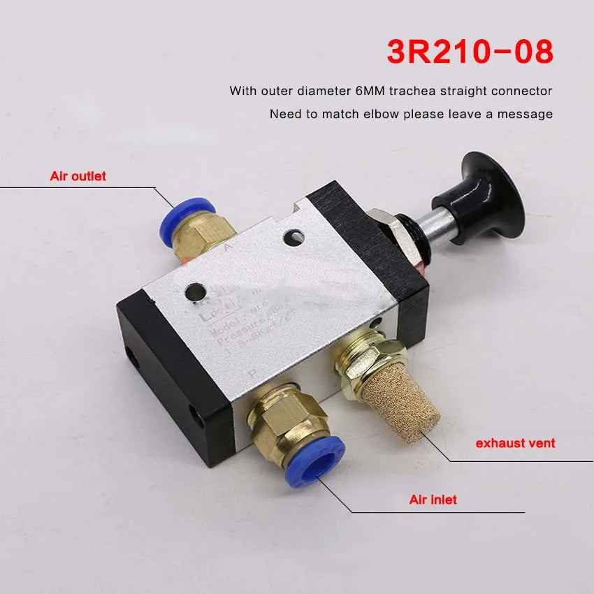 3R210-08 5 Port 2 Position Valve - Aluminum Alloy Body