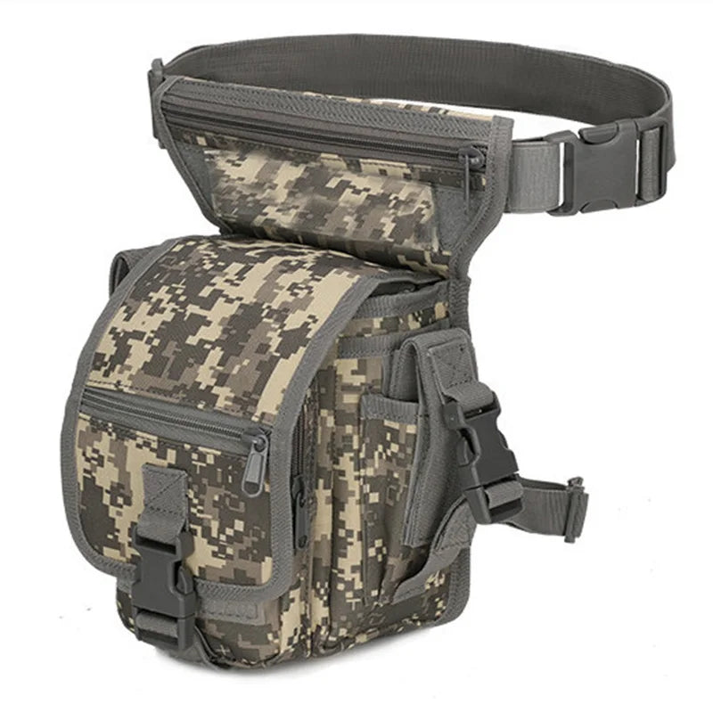 Saco Táctico Molle de Perna com Correia Ajustável para Caminhadas e Caça com Bolsa Oxford