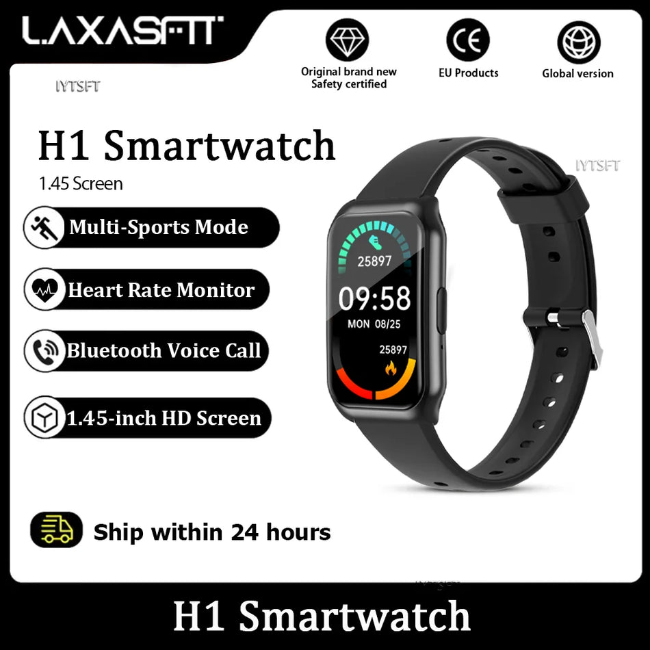 Умные часы LAXASFIT Bluetooth Фитнес-трекер с музыкой