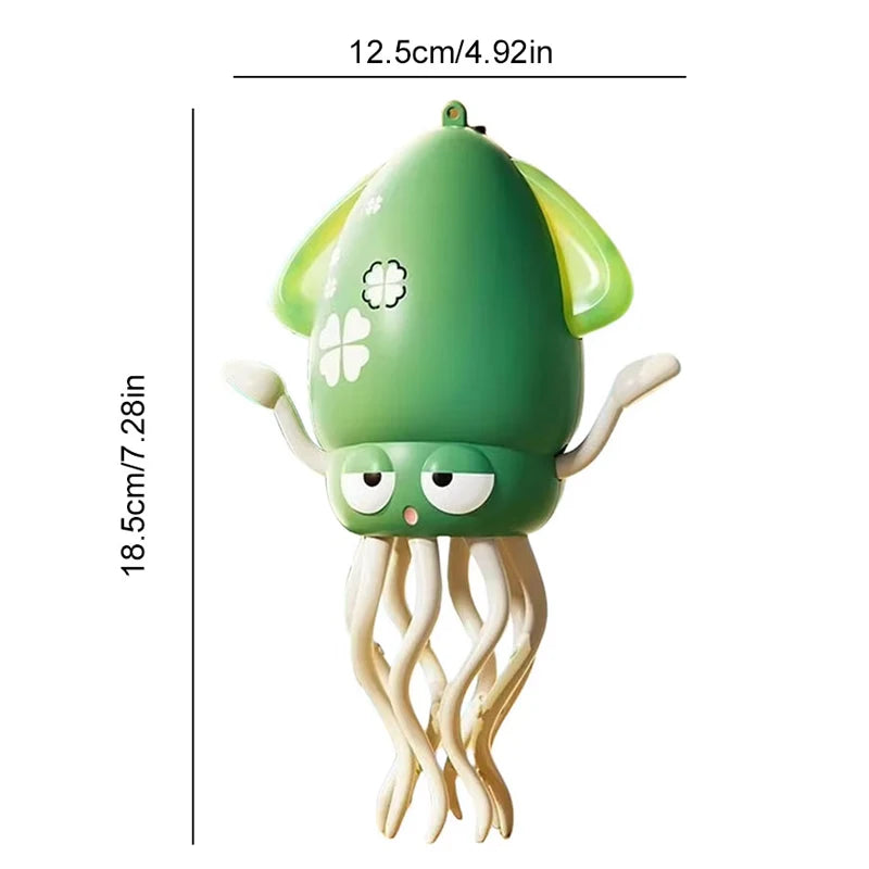 Rechargeable Dancing Octopus Toy for Kids with LED Lights, Music, and Obstacle Avoidance Sensor green
