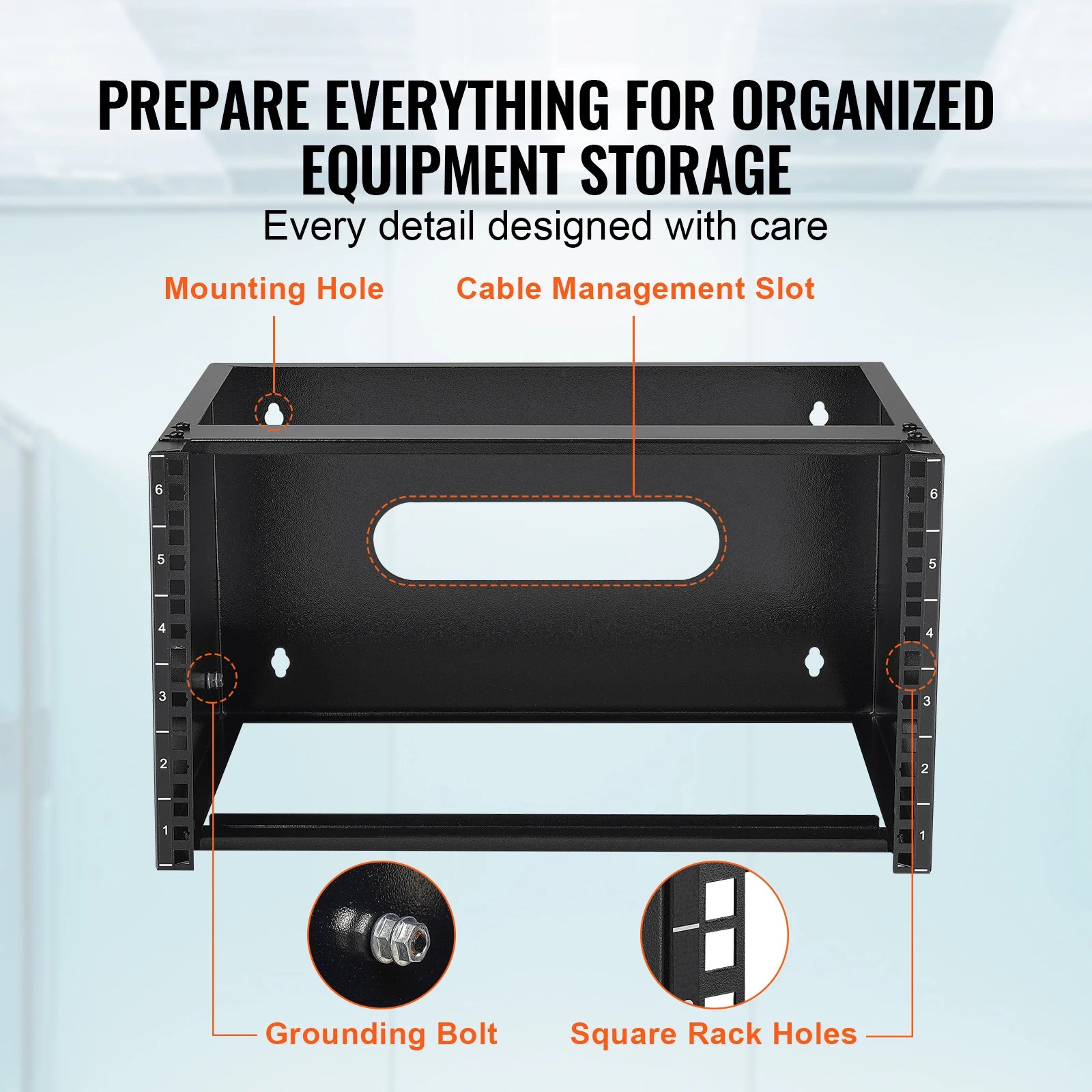 SucceBuy 6U Wall Mount Network Rack &ndash; 14In Depth 50Lb
